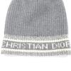 Excellent DIOR Knit Cap 05DWI714I007 Logo Cable Knit Gray Wool Mens Used