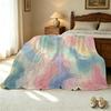 Abstract Art Series Flannel Blanket No Shedding, Soft, Colorful, Cozy Warm Throw for Home, Winter, Christmas, Halloween