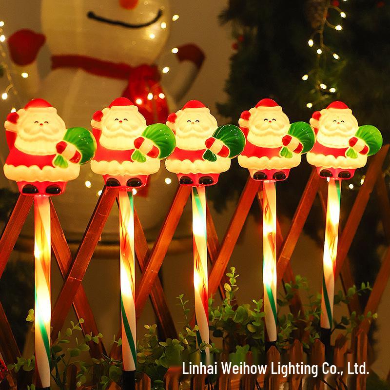 Solar LED Christmas Garden Courtyard Atmosphere Lights: Outdoor Ground Insert