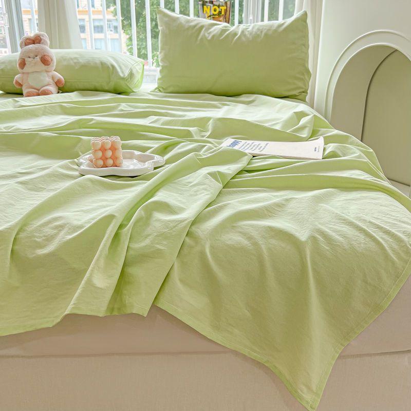 New Ins Style Plaid Thick Skin-friendly Bed Sheet, Simple Bedding for Student Dorm Single & Double Bed