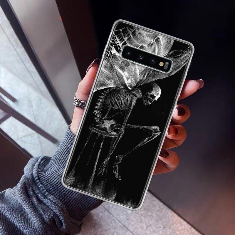 

Gothic Fashion Skull Phone Case For Samsung Galaxy S26 S25 Edge S24 S23 Ultra S22 Plus S21 S20 FE Soft TPU Back Cover Funda Gala Samsung S25