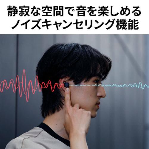 JVC Kenwood HA-XC72T-BA Wireless Earphones, Bluetooth, Noise Cancelling, Black, XX Series, Deep Bass, Low Latency, Waterproof, Dustproof, with Sticker