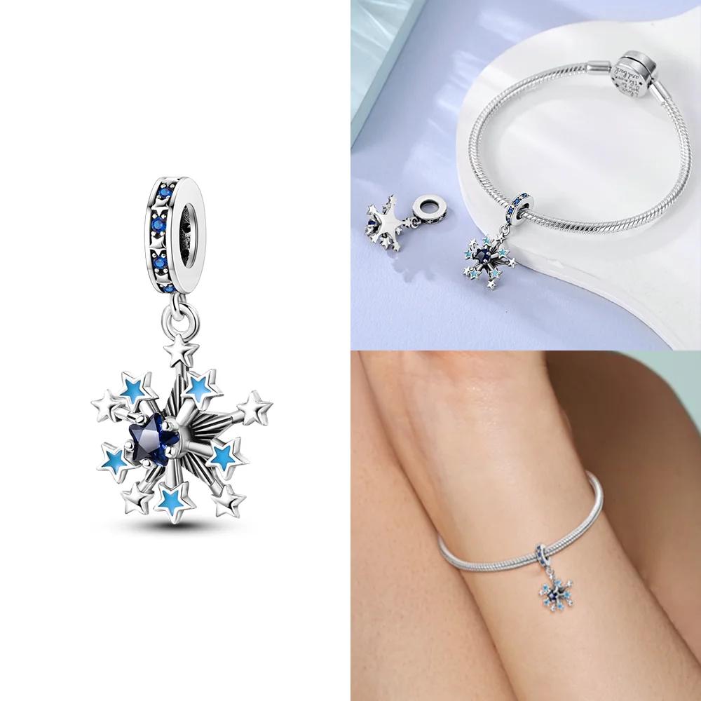 Charms Copper Star Series Beads Luminous Pendants Fit Woman Bracelet Necklace Jewelry Charms Diy Anniversary Gift