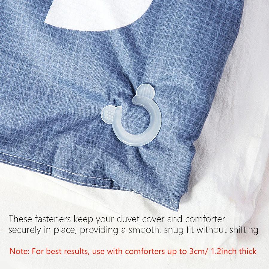 4Pcs Bed Sheet Straps, Duvet Cover Fastener Clip, Non-Slip Elastic Fitted Sheet Holders, No-Pin Safety Fastener Clips for Bed Sh