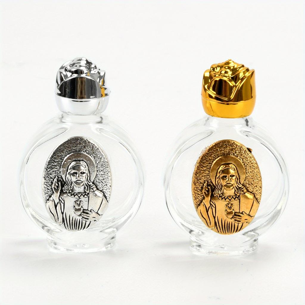 1 Stück Weihwasserflasche Heiliges Herz Jesu Muster Religiöse Kreuzflasche Christliche Jungfrau Skulptur Flasche Weihwasserflasche