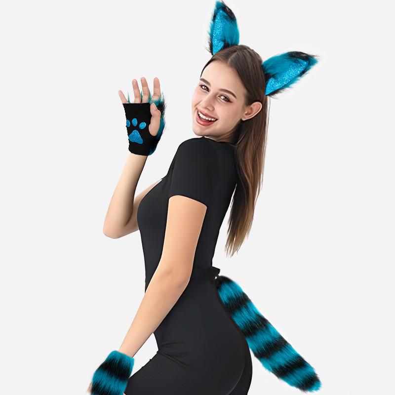 Plush Fox Costume Accessories With Ears And Tail For Cosplay And Halloween Parties