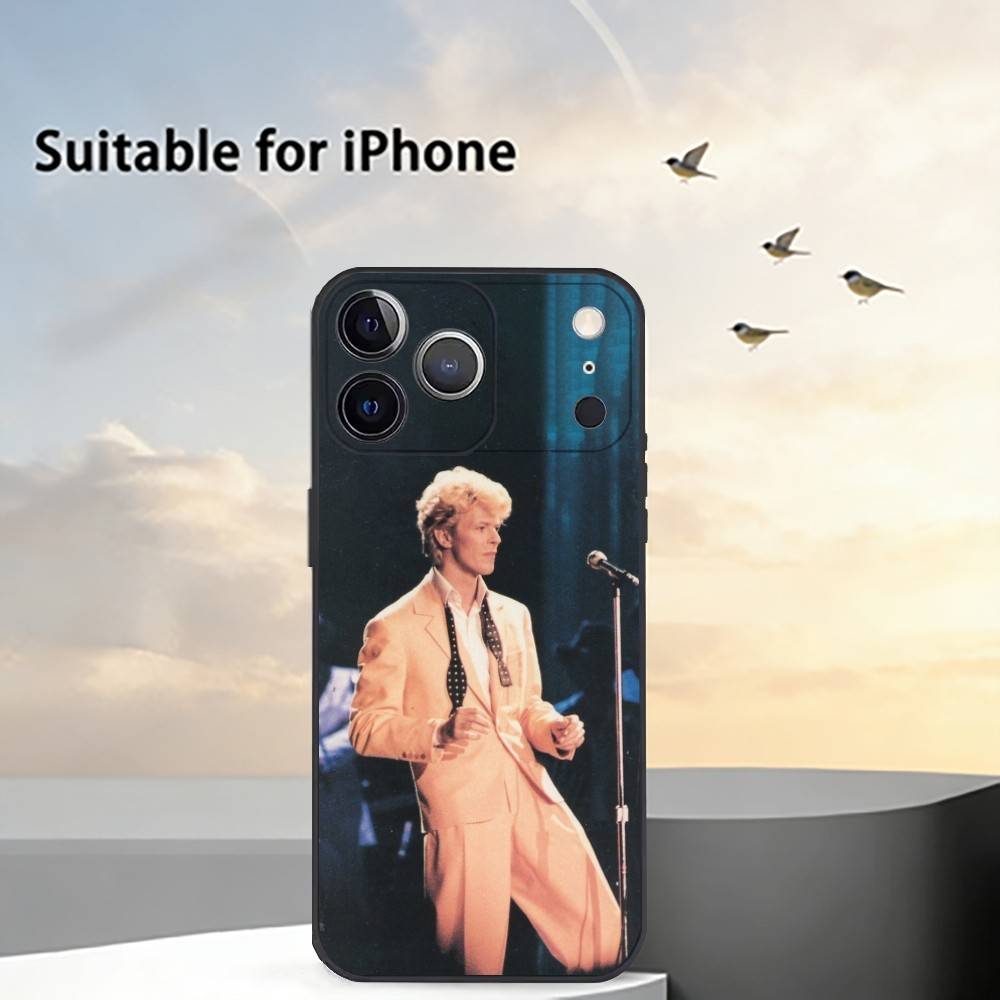 

Singer D-David Bowie Phone Case For iPhone 17, 16,15,14,13,12,11 Plus,Pro Max, Others Soft Black Cover iPhone12PRO