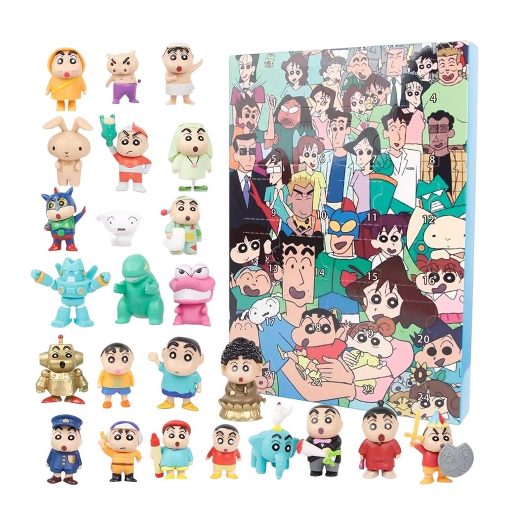 3D Stereo Airplane BoxBlind Box 24 Crayon Shinchan Accessories Halloween Countdown Calendar BlindBox