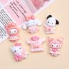 10Pcs Cartoon Bright Surface Animal Hug Flower Cat Resin Flat Back Scrapbook Diy Jewelry Hair Clips Ornament Accessories A4