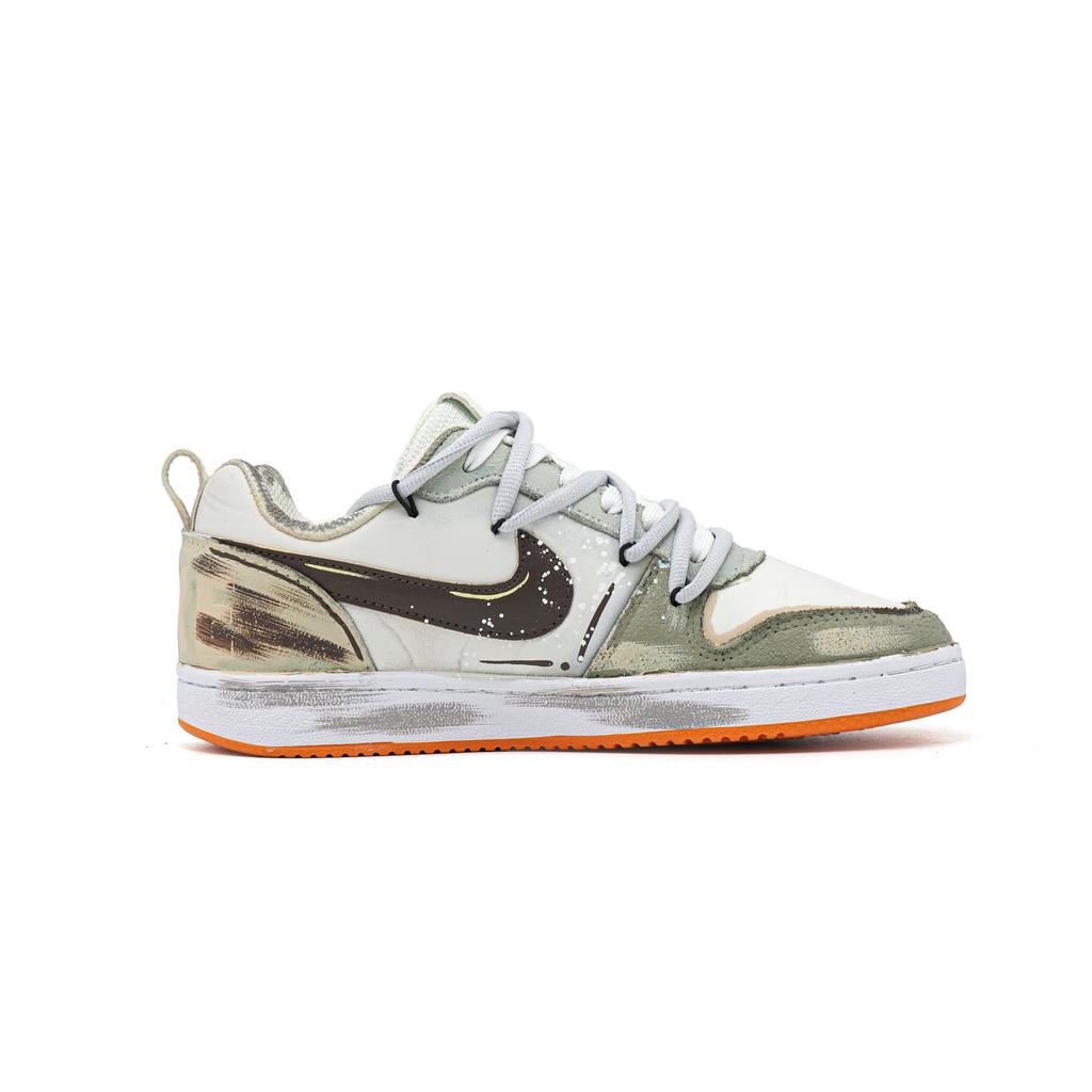 Nike Court Borough Hu Tao Clips Cushioning, Wear Resistant Low top Skateboard Shoes Men's 844881-100(Team947-)