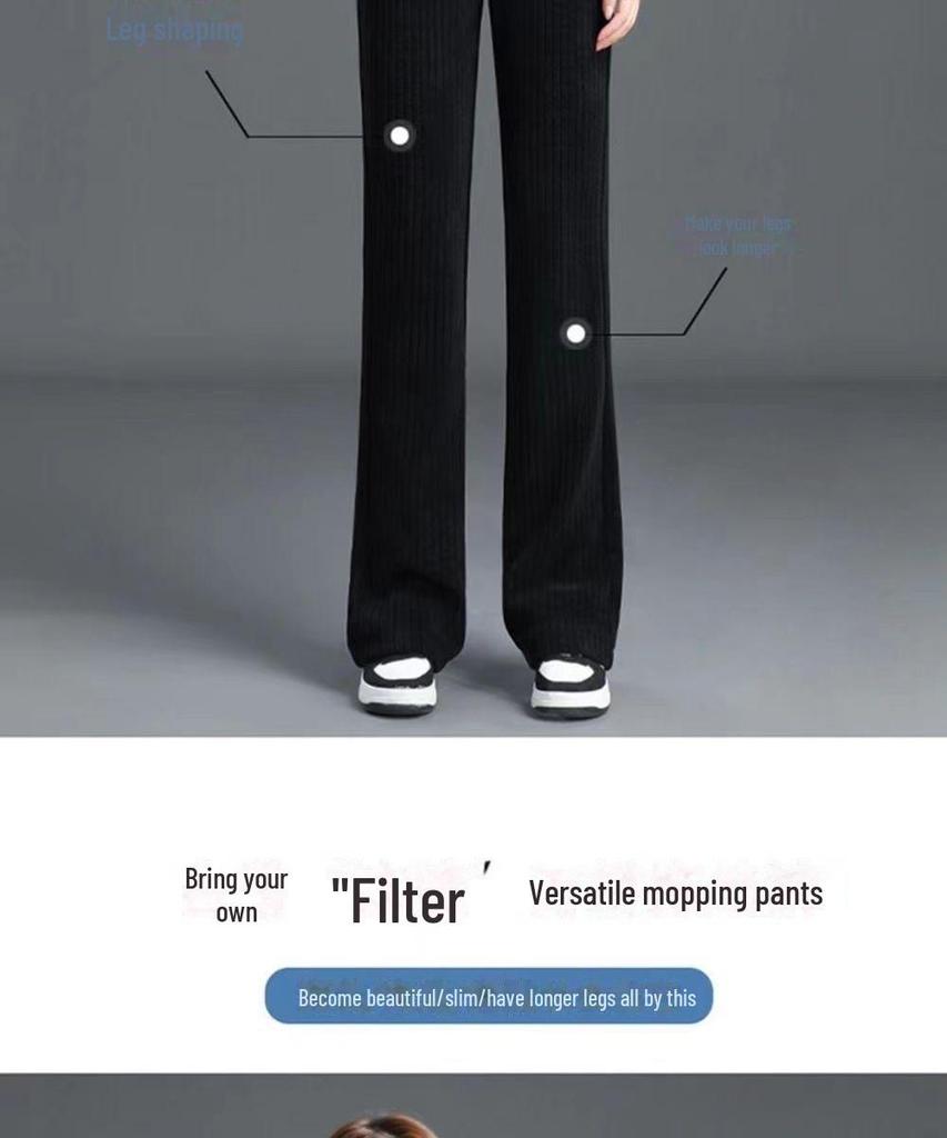 Women's High-Waisted Velvet Chenille Harem Sweatpants - Slim, Warm, Casual, Autumn/Winter