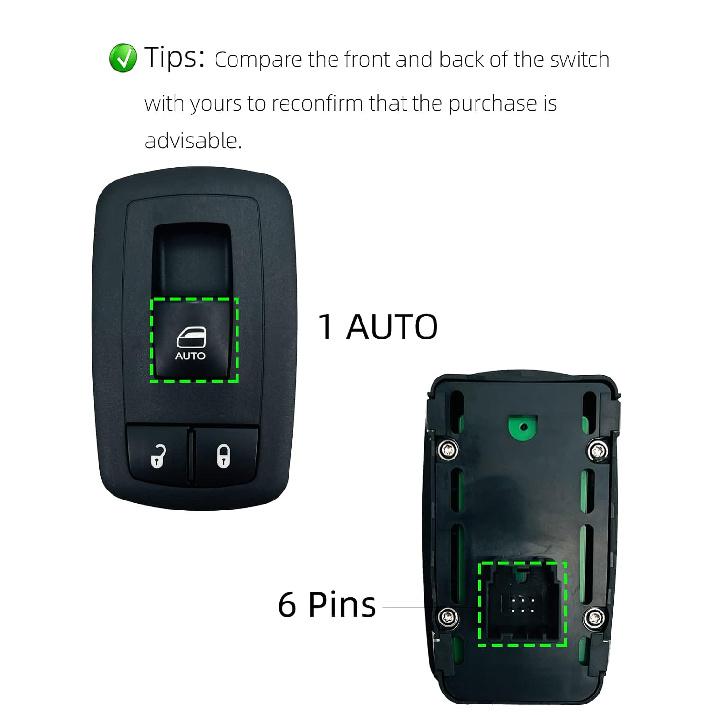 ORIGINSUN 68183751AD Power Window Switch Front Door Right Passenger Side for Dodge Challenger 2015-2022 68183751AA, 68183751AB, 68183751AC