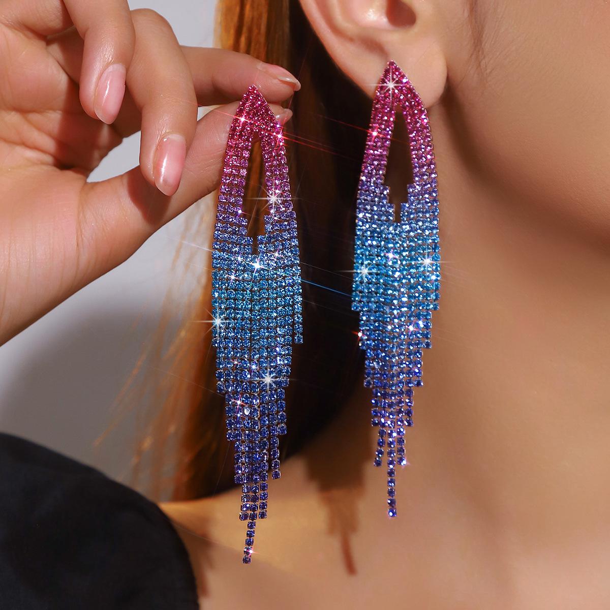 Новый супер яркий роскошный красивый цепочка с бахромой, полностью усыпанная бриллиантами