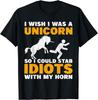 Lustiges sarkastisches Einhornhorn Erwachsenenhumor beleidigendes Geschenk Unisex T-Shirt