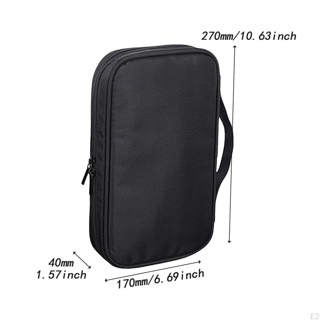 Makeup Organizer Black Portable Multifunctional Oxford Cloth Cosmetic Brush Storage