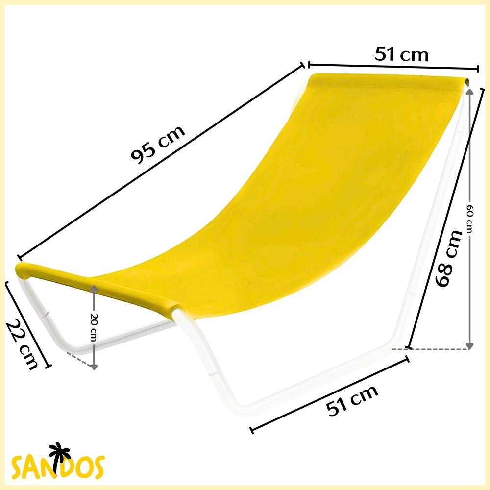 Sun lounger, beach chair, armchair, travel chair, yellow lounger