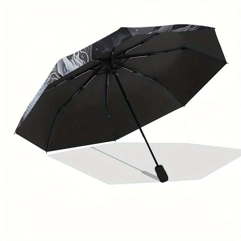 Dragon Yin Yang themed, Eight ribbed, Self folding Umbrella Is Suitable for Everyday Outdoor Use and Is An Ideal Gift for Friends and Family