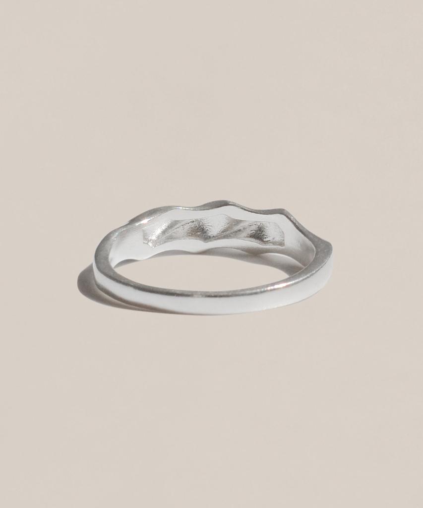 47Bag 925 Silver Twisted Wave Bold Ring Corara