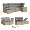 VidaXL Garden Lounge Set with Cushions 6 Pcs, Patio Sofas, Patio Furniture Set, Outdoor Furniture, Mix 3265343