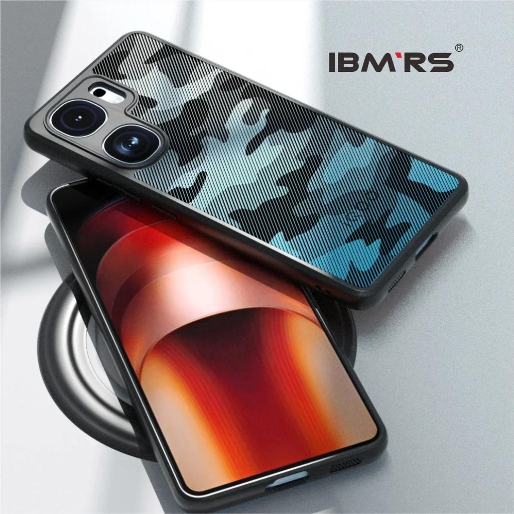 (Comes with wrist strap)IBMRS for vivo iQOO Neo9S Pro+ Case,Camo Frosted transparent Shockproof Protection Case