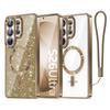 Glitter Plating Lanyard For Magsafe Case For Samsung Galaxy S26 Ultra S25 S24 S23 S22 S21 Plus Note 20 Magnetic Soft TPU Cover
