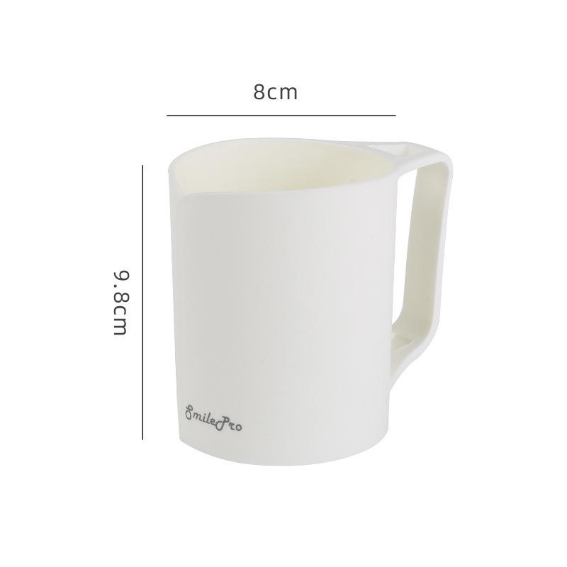 

Household Jianlu Toothbrush CupStudent and Children s Mouthwash Cup with Handle Tooth Brushing Cup Mouth Cup Toothache Tray 301-400ml білий