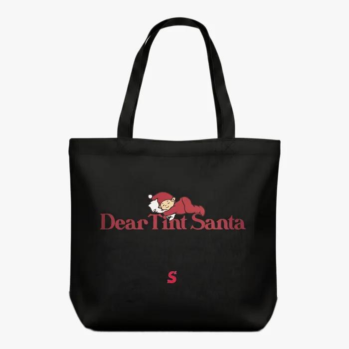 Sleeping Santa Big Tote_black