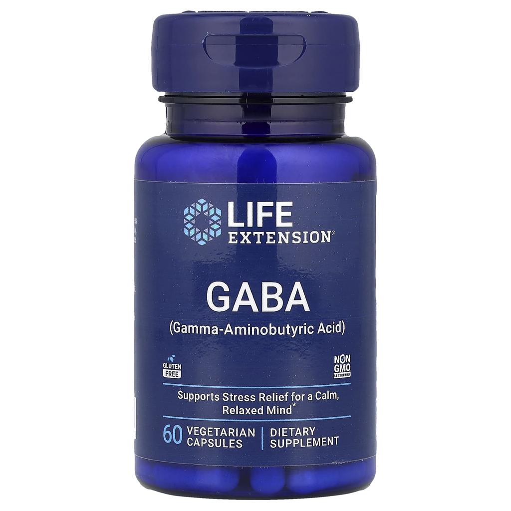 Life Extension, GABA, 60 Veggie Capsules