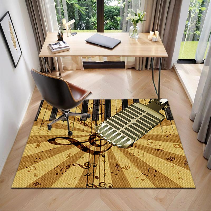 1Pc Piano keys music Printed circular carpet, home door mat, outdoor travel protection carpet A11