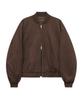 Standarderror 87-Stan059 Minimal Two-Way Suede Blouson Jacket Brown