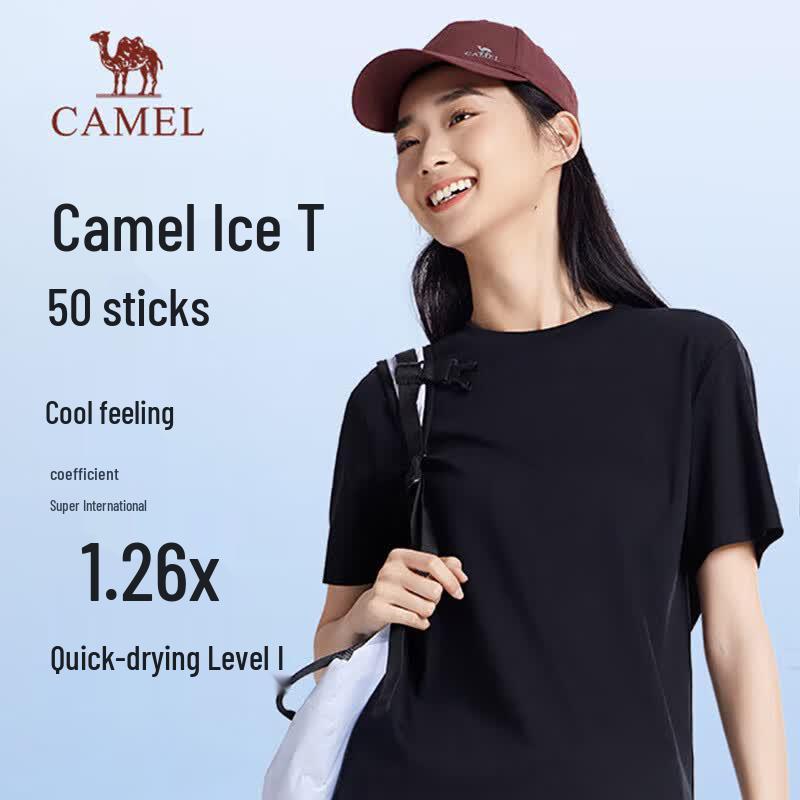 

CAMEL Women s Ice Feel Crew Neck Short Sleeve T-Shirt S