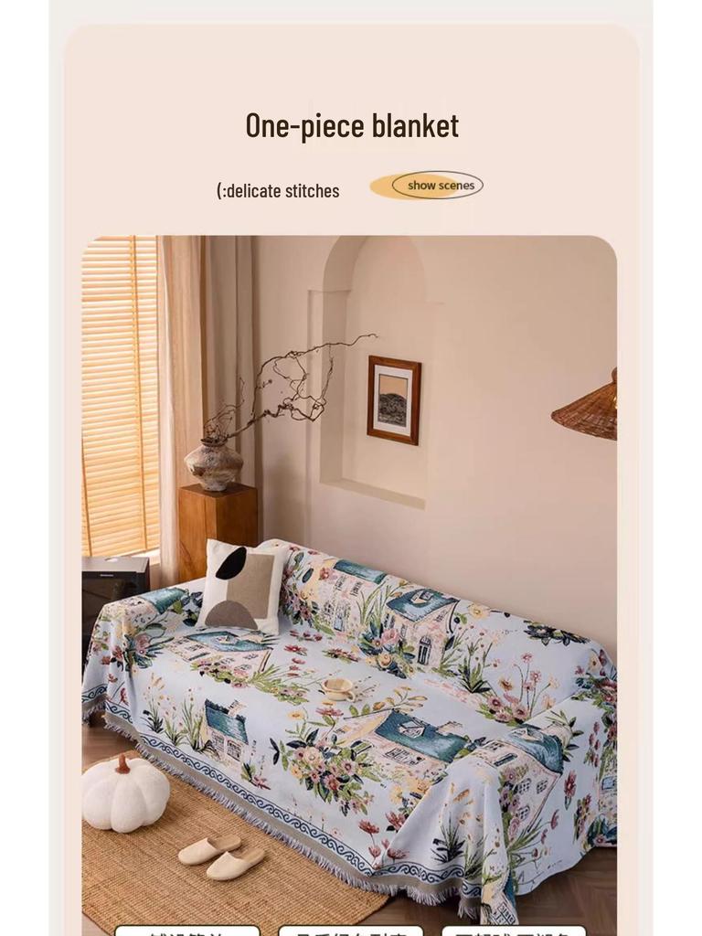 Universelles Vier-Jahreszeiten Polyester-Baumwoll Sofa Überwurfhandtuch