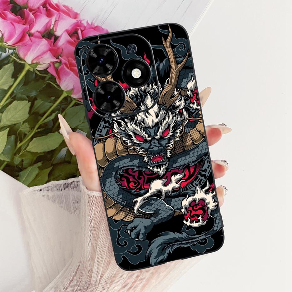 For Tecno Spark Go 2024 Case BG6 Beautiful Butterfly Tree Painted Cover Soft TPU Phone Case For Tecno Spark Go 2024 Fundas Coque