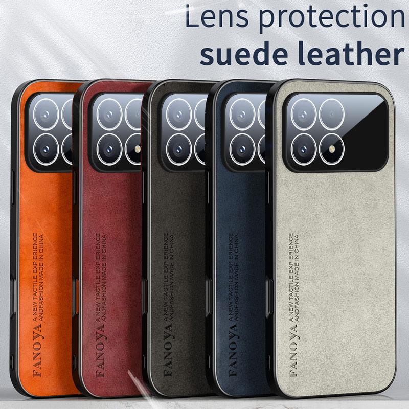 Hülle Für POCO F8 Pro PU-Leder Linsenfolie Schutz Stoßfeste Abdeckung Für XIAOMI Redmi K90 Mattes Silikon Weicher Rahmen Handyhülle