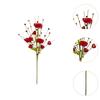 2pcs Red Pink Artificial Rose Heart Berry Branches Romantic Artificial Flower  Anniversary