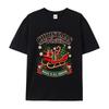 Women's Christmas Wonderland Graphic T Shirt Santa Sleigh Tree Gift Print Casual Short Sleeve Crew Neck Holiday Tee