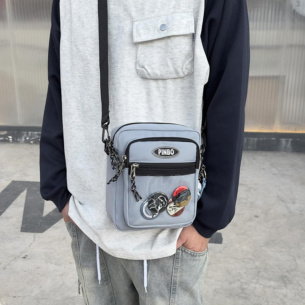 Bags Women's Trendy Brand Mini Casual Japanese Shoulder Bag Men's Mobile Phone Bag Casual Street Sports Messenger Bag Small Bag