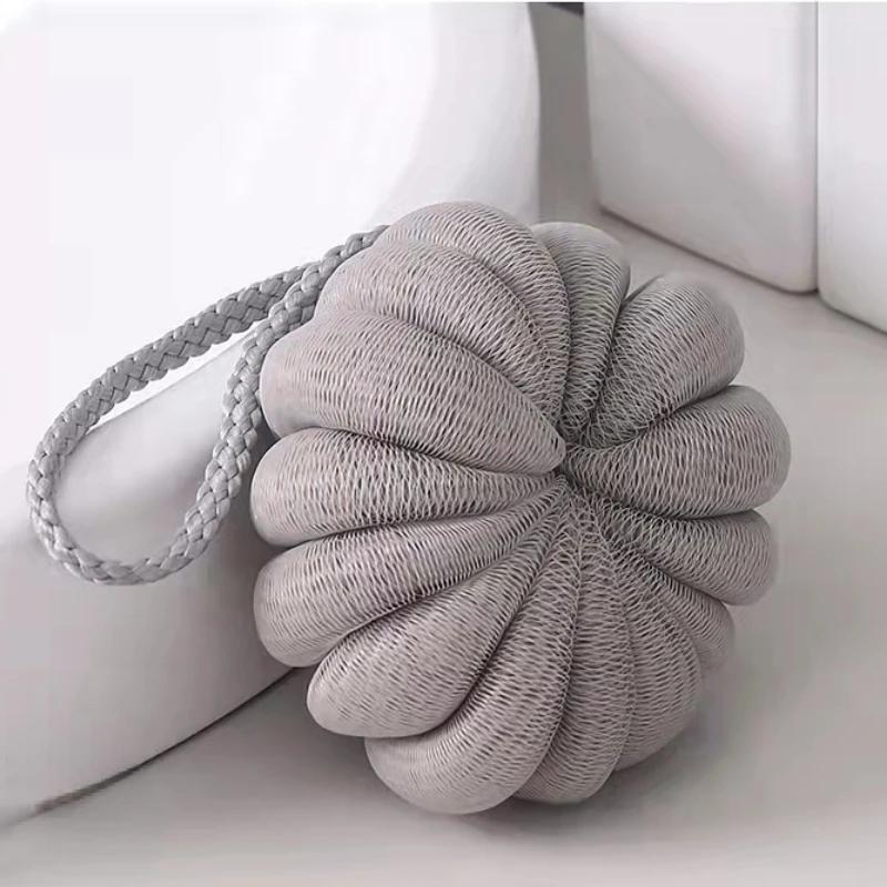 

Утолщенный шарик для ванны, отшелушивающий скруббер, сетка для душа, пенящийся инструмент для очистки кожи спины, аксессуары для ванной комнаты, отшелушивающая губка серый