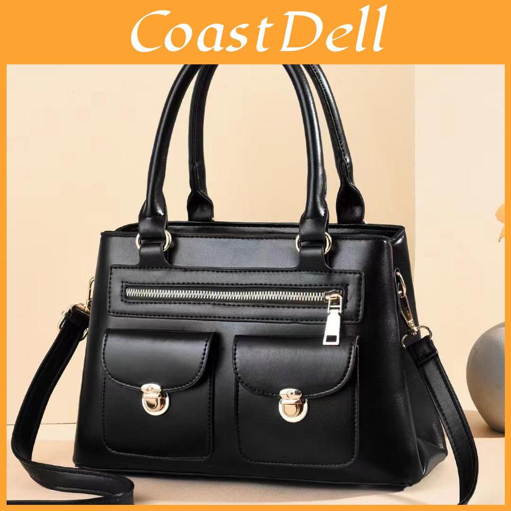 Vintage European Style Pu Large Tote Bag For Daily Use With Inner Pockets