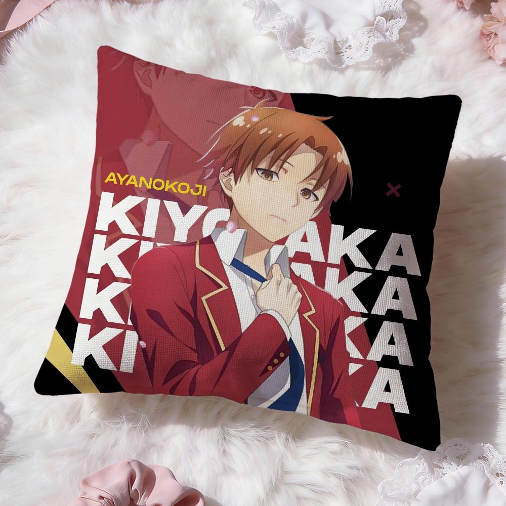 Classroom Of The Elite Anime Cushion Cover Premium Comfort Reversible Pillow Cove -Two in One Design for Any Room & Car Interior