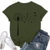 Damenmode Lässig Bedrucktes Rundhals Kurzarm T-Shirt Top T-Shirt Oberteil
