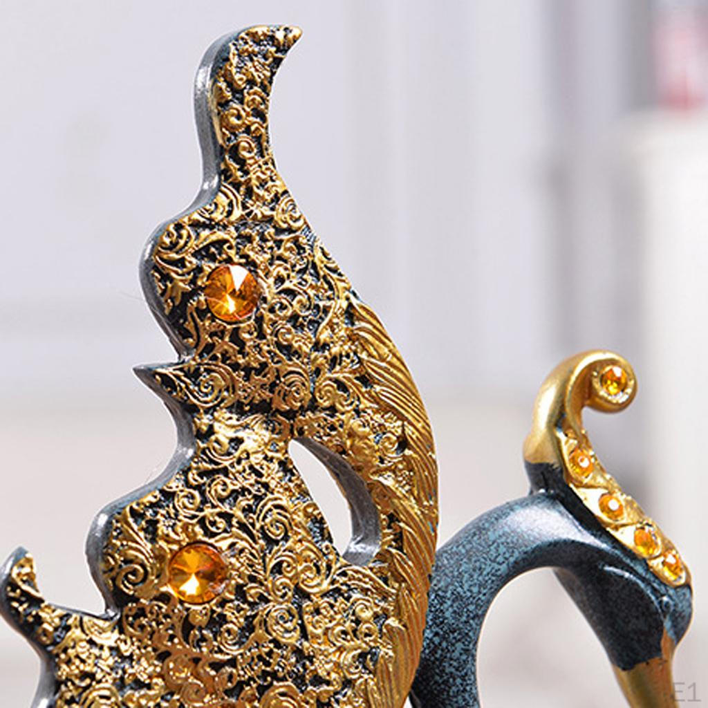 1 Pair Decorative Swan Ornaments Wedding Valentine Gift Office Decor