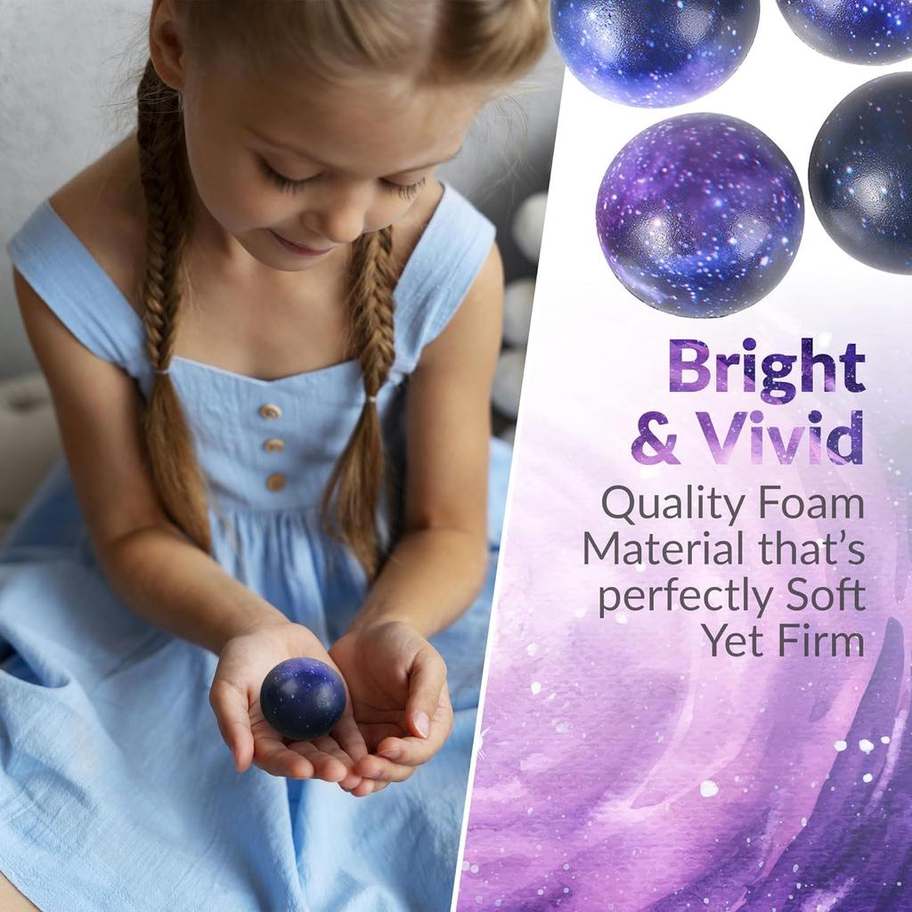 12/24/36PCS Galaxy Stress Balls Stress Relief Slow Rebound Foam Balls Sensory Toys for Kids and Adults Calming Fiddet Toys