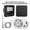 Boat Radio System Media Player Square Marine Radio /Speaker /FM AM Antenna Waterproof Bluetooth MP3 Radio for RV ATV UTV SPA RZR