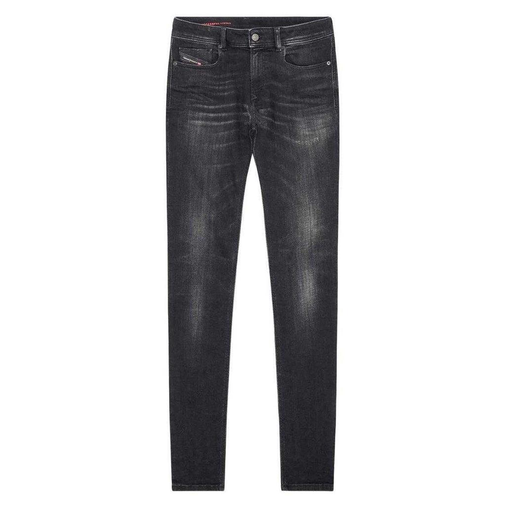 Diesel Mens Sleenker Destroyed Denim Reinforced Jeans