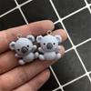 20pcs Blue Grey Koala Pendants Multiporpose Resin Koala Accessories Jewelry Charm For Creative Crafting And Gifts