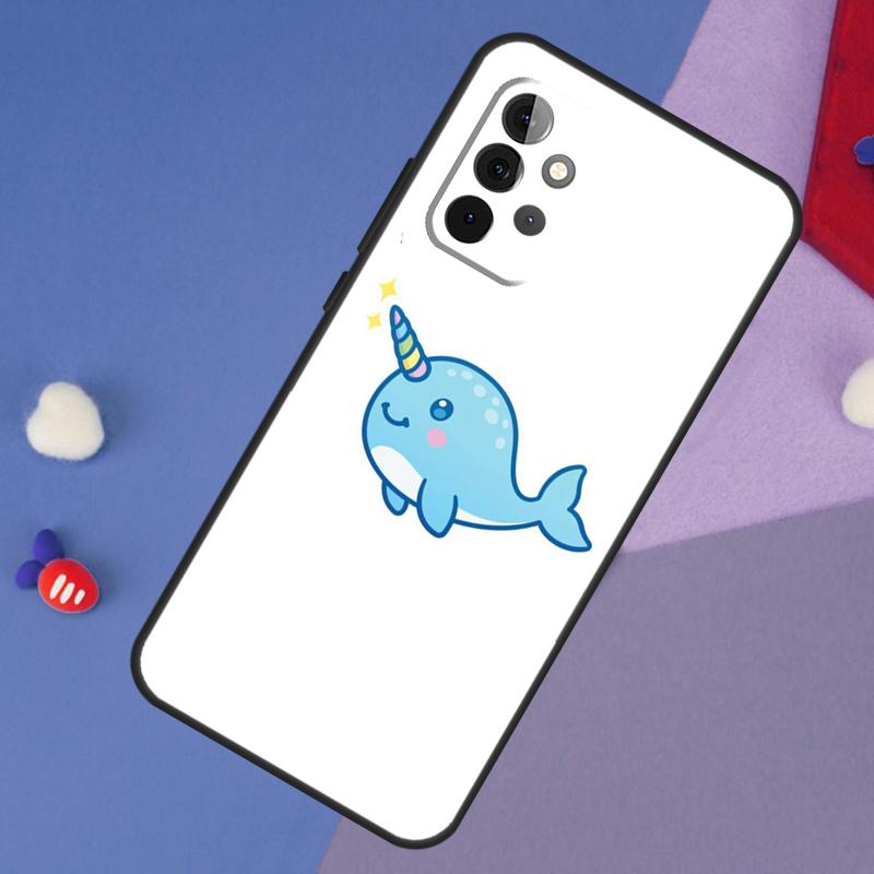 Cute Sea Narwhal Quotes Case For Samsung Galaxy A13 A16 A26 A36 A56 A06 A55 A35 A15 A54 A34 A14 A53 A12 A22 A32 A52