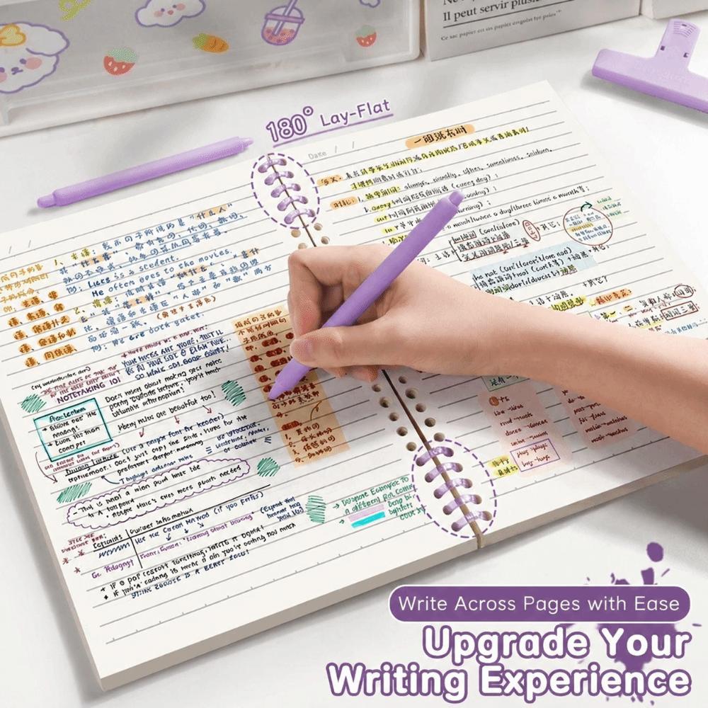Gradient Color Loose-leaf Notebook A5/B5 Notepad Portable Binder Notebook School Office