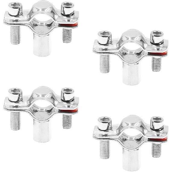 Wall Mount Pipe Supports,ULIFESTAR 304 Stainless Steel Pipe Bracket Clamp,Heavy Duty Pipe Strap Mount,Durable Split Ring Pipe Hanger,4PCS Ceiling φ19mm/0.74