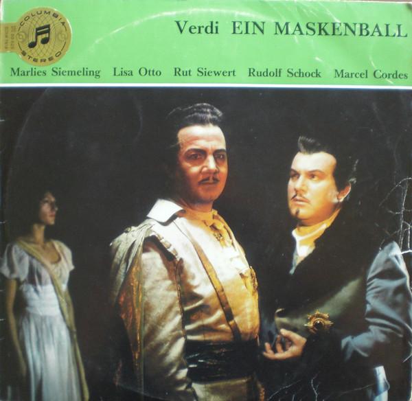 

LP Record GIUSEPPE VERDI MARLIES SIEMELING Ein Maskenball C80625 Columbia Germany Classical Used